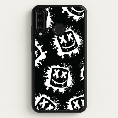 Black And White Helmet DJ Pattern  - Marshmello Phone Case for Huawei P30 Lite
