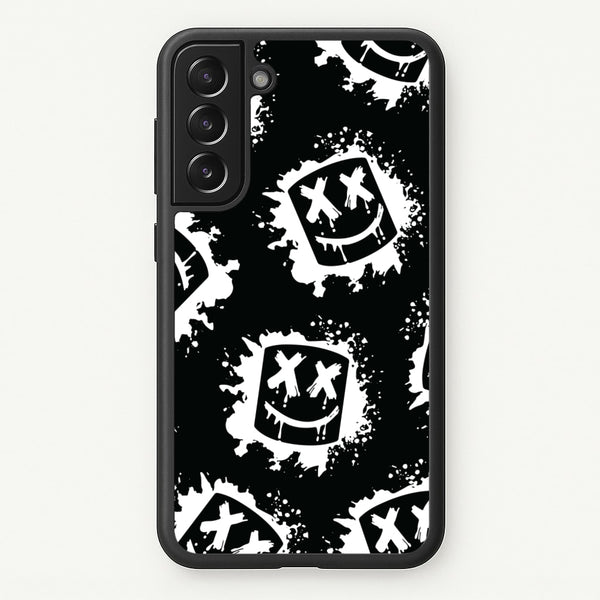 Black And White Helmet DJ Pattern  - Marshmello Phone Case for Galaxy S22