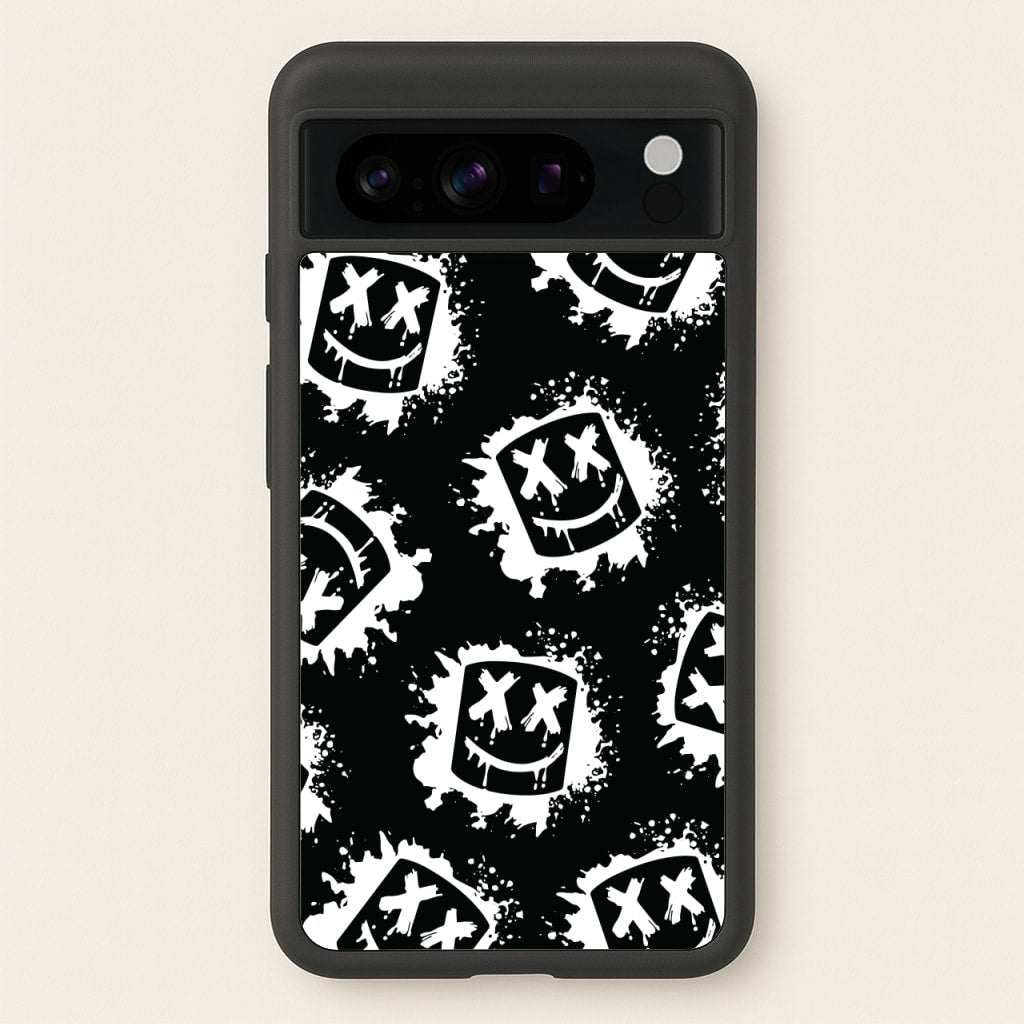 Black And White Helmet DJ Pattern  - Marshmello Phone Case for Google Pixel 8 Pro