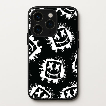 Black And White Helmet DJ Pattern  - Marshmello Phone Case for iPhone 15 Pro