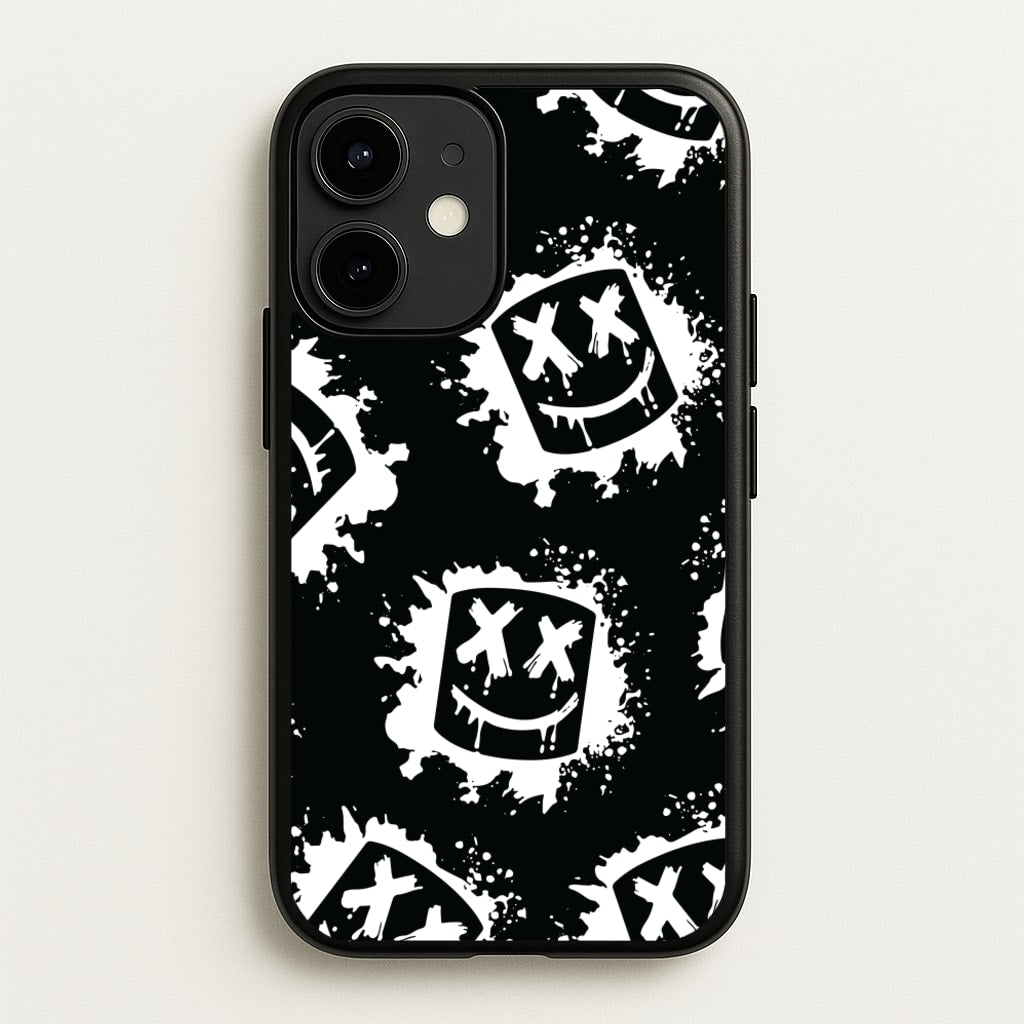 Black And White Helmet DJ Pattern  - Marshmello Phone Case for iPhone 12 Mini