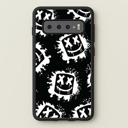 Black And White Helmet DJ Pattern  - Marshmello Phone Case for Galaxy S10