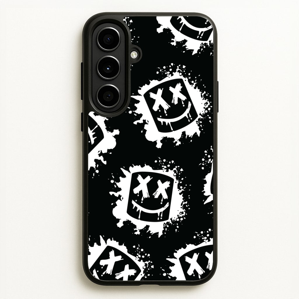 Black And White Helmet DJ Pattern  - Marshmello Phone Case for Galaxy A56