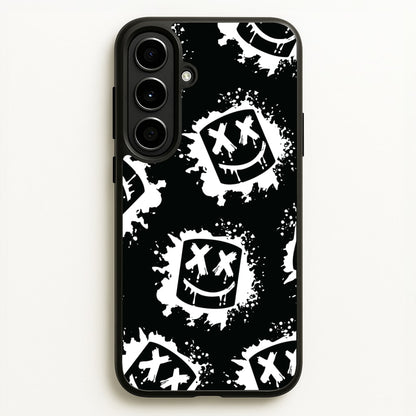 Black And White Helmet DJ Pattern  - Marshmello Phone Case for Galaxy A56