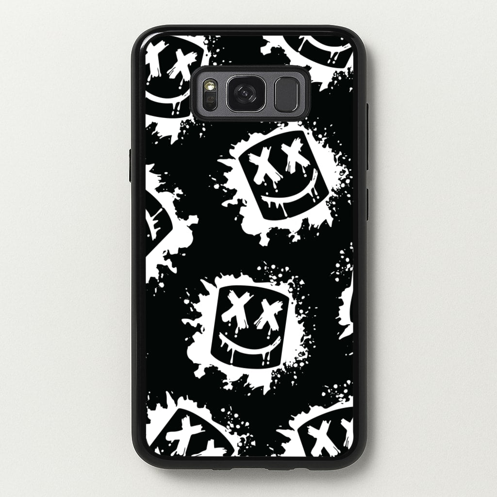 Black And White Helmet DJ Pattern  - Marshmello Phone Case for Galaxy S8