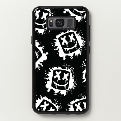 Black And White Helmet DJ Pattern  - Marshmello Phone Case for Galaxy S8