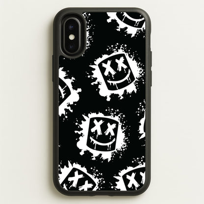 Black And White Helmet DJ Pattern  - Marshmello Phone Case for iPhone X / XS