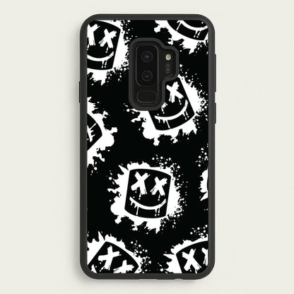 Black And White Helmet DJ Pattern  - Marshmello Phone Case for Galaxy S9 Plus