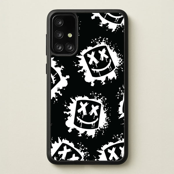 Black And White Helmet DJ Pattern  - Marshmello Phone Case for Galaxy A71