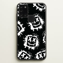Black And White Helmet DJ Pattern  - Marshmello Phone Case for Galaxy A21s