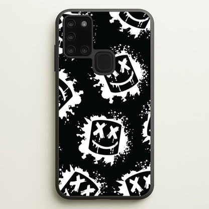 Black And White Helmet DJ Pattern  - Marshmello Phone Case for Galaxy A21s