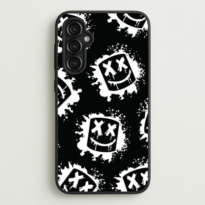 Black And White Helmet DJ Pattern  - Marshmello Phone Case for Galaxy A14