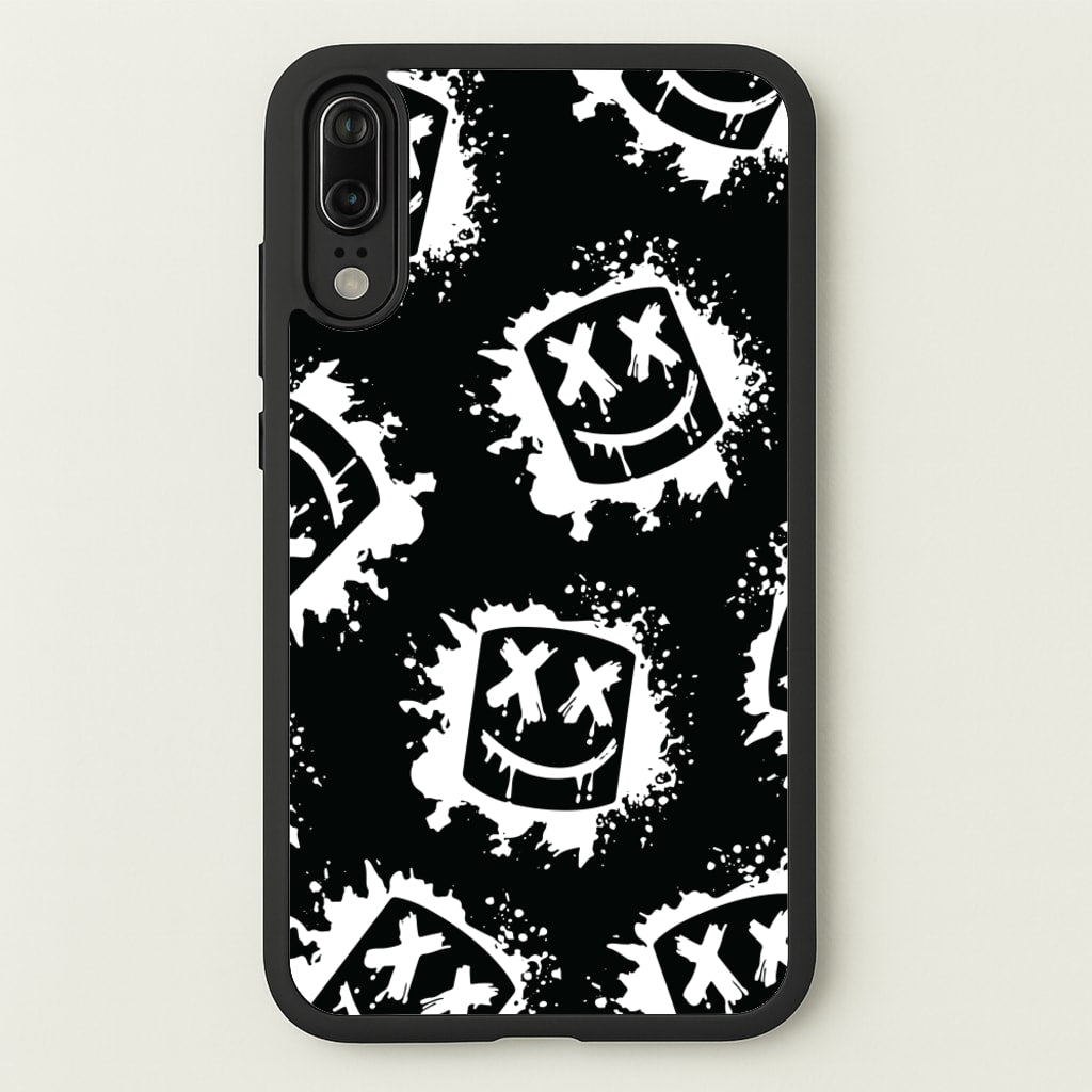 Black And White Helmet DJ Pattern  - Marshmello Phone Case for Huawei P20