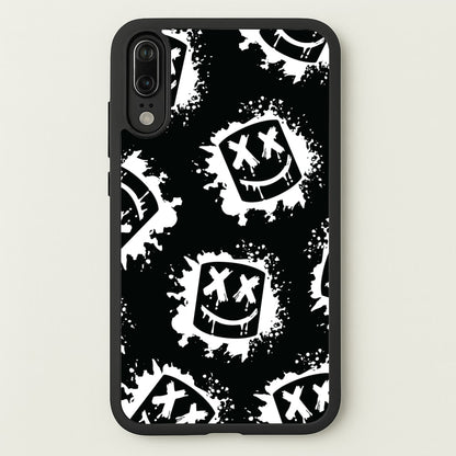 Black And White Helmet DJ Pattern  - Marshmello Phone Case for Huawei P20