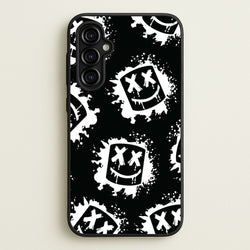 Black And White Helmet DJ Pattern  - Marshmello Phone Case for Galaxy A54