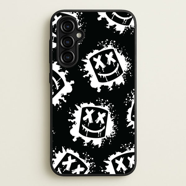 Black And White Helmet DJ Pattern  - Marshmello Phone Case for Galaxy A54
