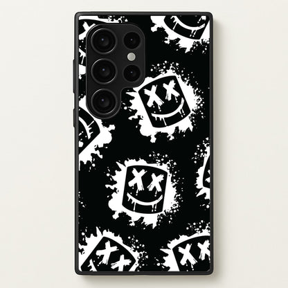 Black And White Helmet DJ Pattern  - Marshmello Phone Case for Galaxy S24 Ultra