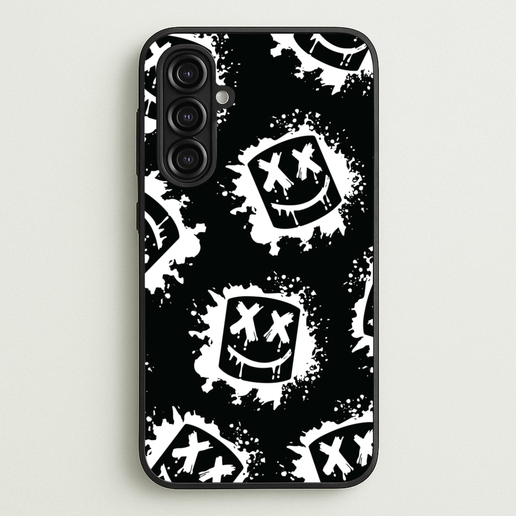 Black And White Helmet DJ Pattern  - Marshmello Phone Case for Galaxy A16
