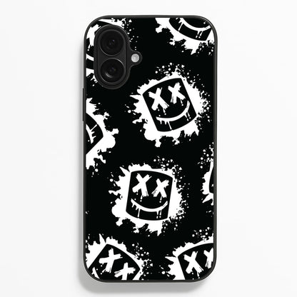 Black And White Helmet DJ Pattern  - Marshmello Phone Case for iPhone 16 Plus