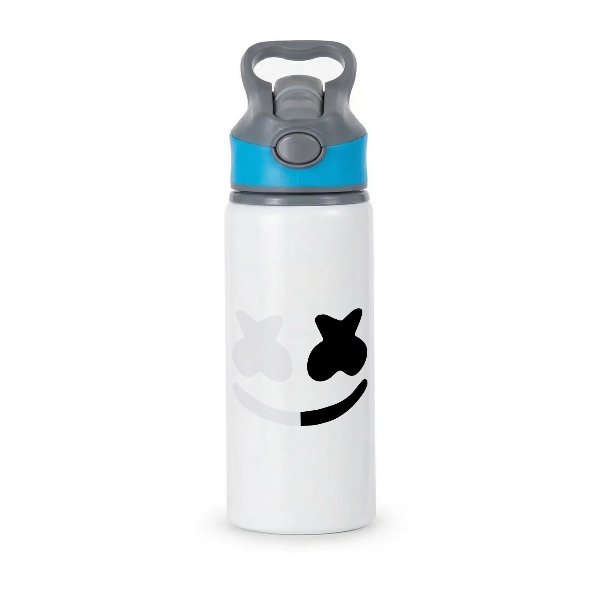 Dual Sides Helmet DJ  Active Water Bottle - Blue