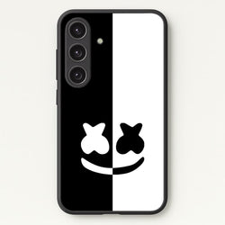 Dual Sides Helmet DJ  - Marshmello Phone Case for Galaxy S24 Plus