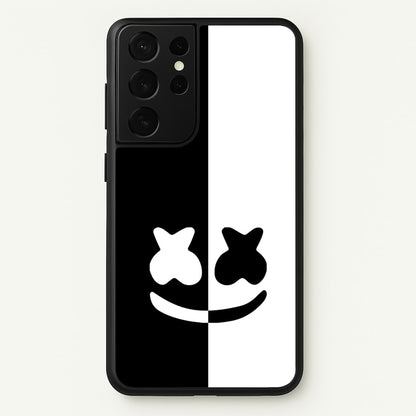 Dual Sides Helmet DJ  - Marshmello Phone Case for Galaxy S21 Ultra