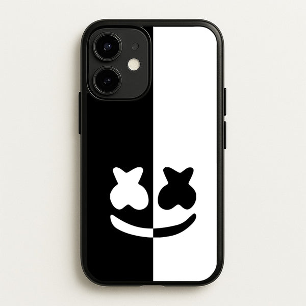 Dual Sides Helmet DJ  - Marshmello Phone Case for iPhone 12 / 12 Pro
