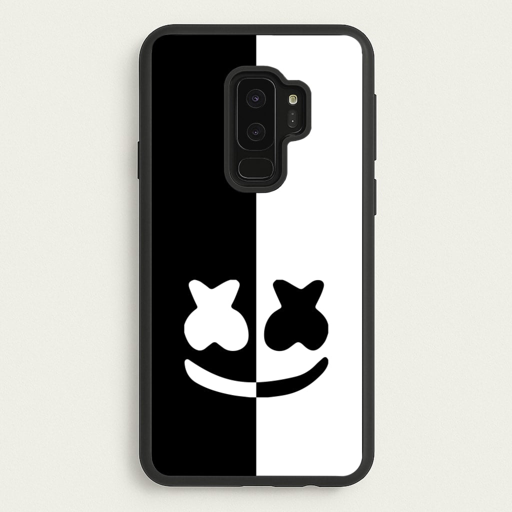 Dual Sides Helmet DJ  - Marshmello Phone Case for Galaxy S9 Plus