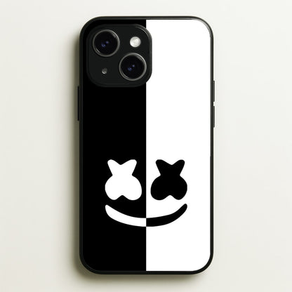 Dual Sides Helmet DJ  - Marshmello Phone Case for iPhone 15