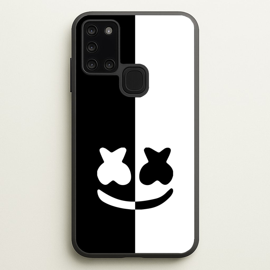 Dual Sides Helmet DJ  - Marshmello Phone Case for Galaxy A21s