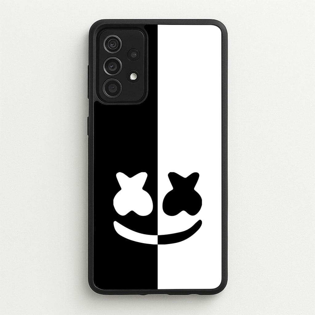 Dual Sides Helmet DJ  - Marshmello Phone Case for Galaxy A52 / A52s