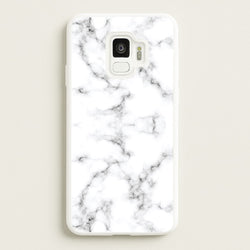 White Marbled   - Marble Phone Case for Galaxy S9