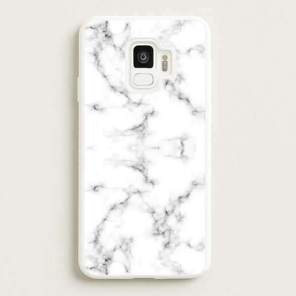 White Marbled   - Marble Phone Case for Galaxy S9