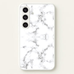White Marbled   - Marble Phone Case for Galaxy S24