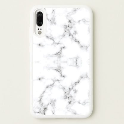 White Marbled   - Marble Phone Case for Huawei P20