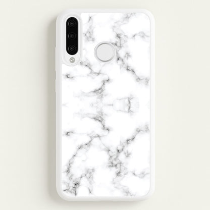 White Marbled   - Marble Phone Case for Huawei P30 Lite