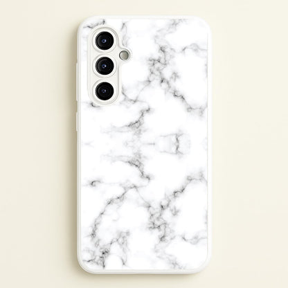 White Marbled   - Marble Phone Case for Galaxy A54