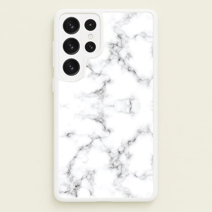 White Marbled   - Marble Phone Case for Galaxy S22 Ultra