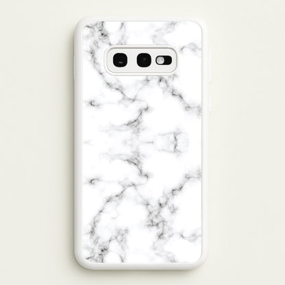 White Marbled   - Marble Phone Case for Galaxy S10e
