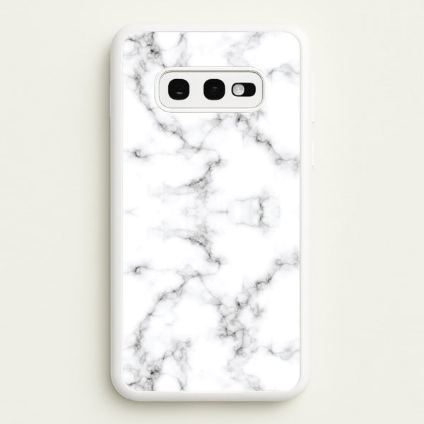 White Marbled   - Marble Phone Case for Galaxy S10e