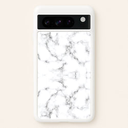 White Marbled   - Marble Phone Case for Google Pixel 8 Pro