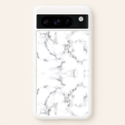 White Marbled   - Marble Phone Case for Google Pixel 8 Pro
