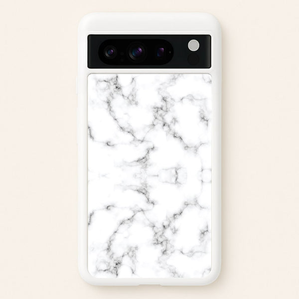 White Marbled   - Marble Phone Case for Google Pixel 8 Pro