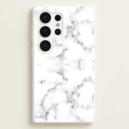 White Marbled   - Marble Phone Case for Galaxy S25 Ultra