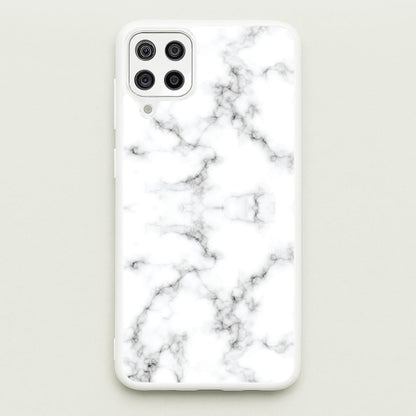 White Marbled   - Marble Phone Case for Galaxy A12
