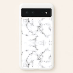 White Marbled   - Marble Phone Case for Google Pixel 6