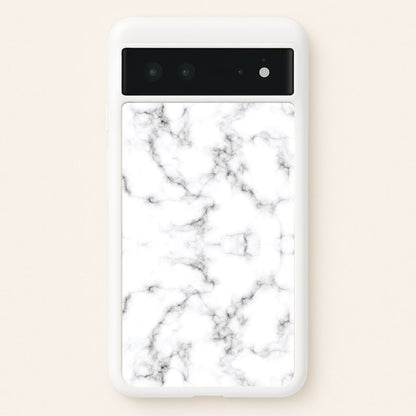 White Marbled   - Marble Phone Case for Google Pixel 6