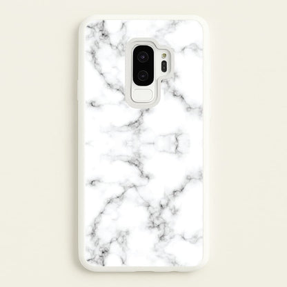 White Marbled   - Marble Phone Case for Galaxy S9 Plus