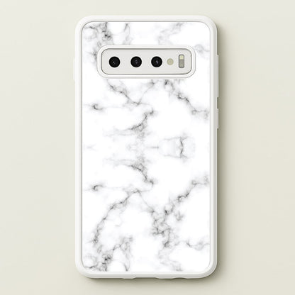 White Marbled   - Marble Phone Case for Galaxy S10