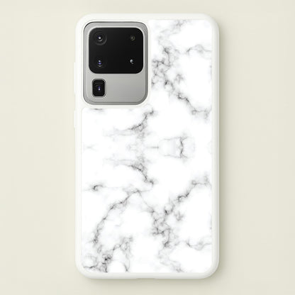 White Marbled   - Marble Phone Case for Galaxy S20 Ultra